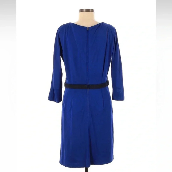 Anthropologie Girls From Savoy Blue Ponte Dress Velvet Bow Taylor Swift Size M - Picture 4 of 10